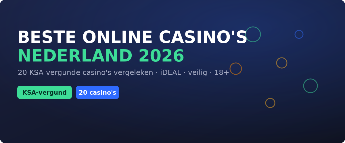 Vergelijking van legale online casino's met KSA-vergunning in Nederland